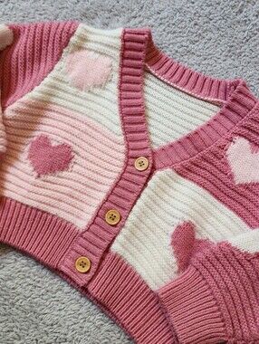 18-24mo Pink Heart Cardigan